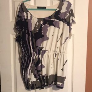 Abstract print top